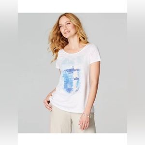 J Jill Linen Blend Sailboat Knit Top small
